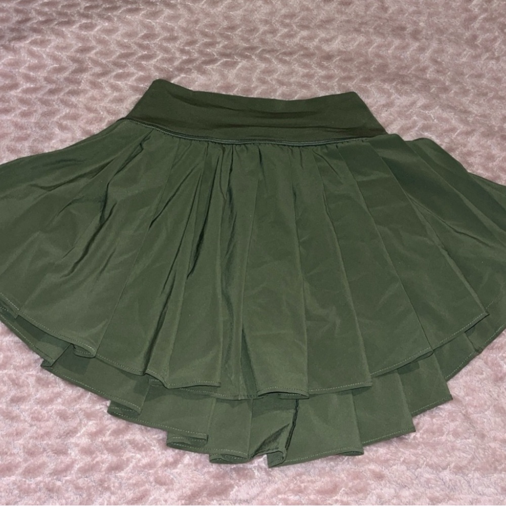 Aerie Forest Green Skater Skirt